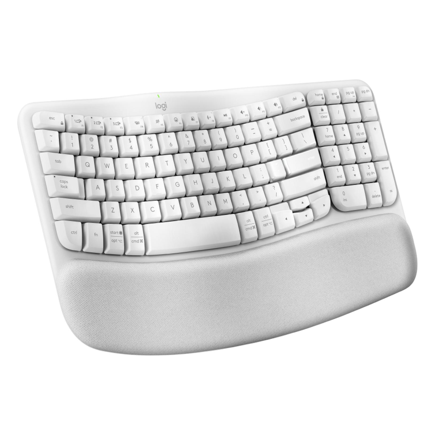 Teclado Wave Key RF Inalámbrico + Bluetooth QWERTY Español Blanco-2