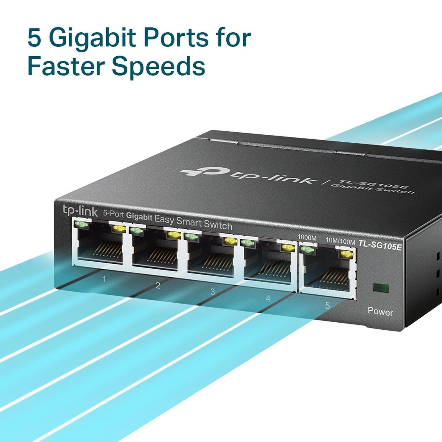 Switch Inteligente Sencillo Gigabit de 5 Puertos-3