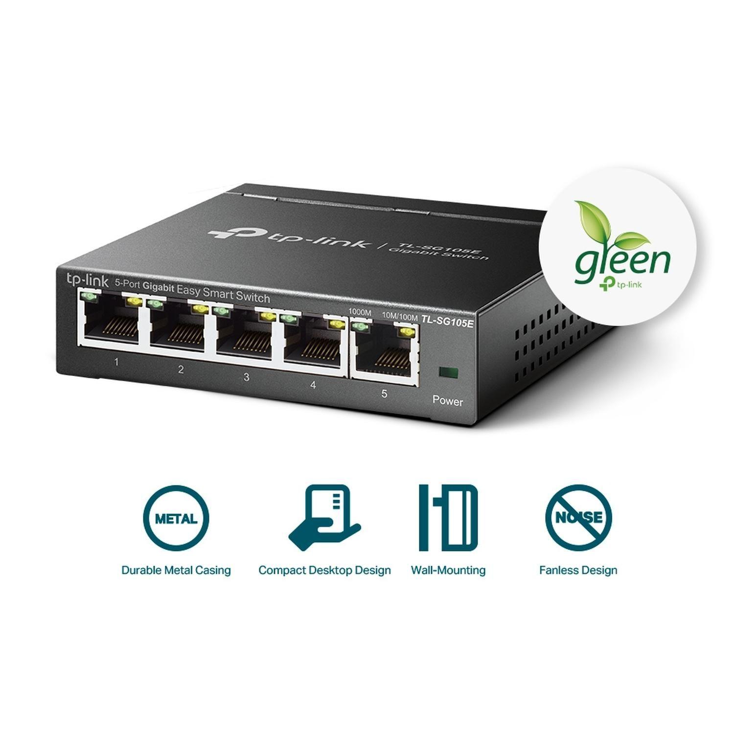 Switch Inteligente Sencillo Gigabit de 5 Puertos-4