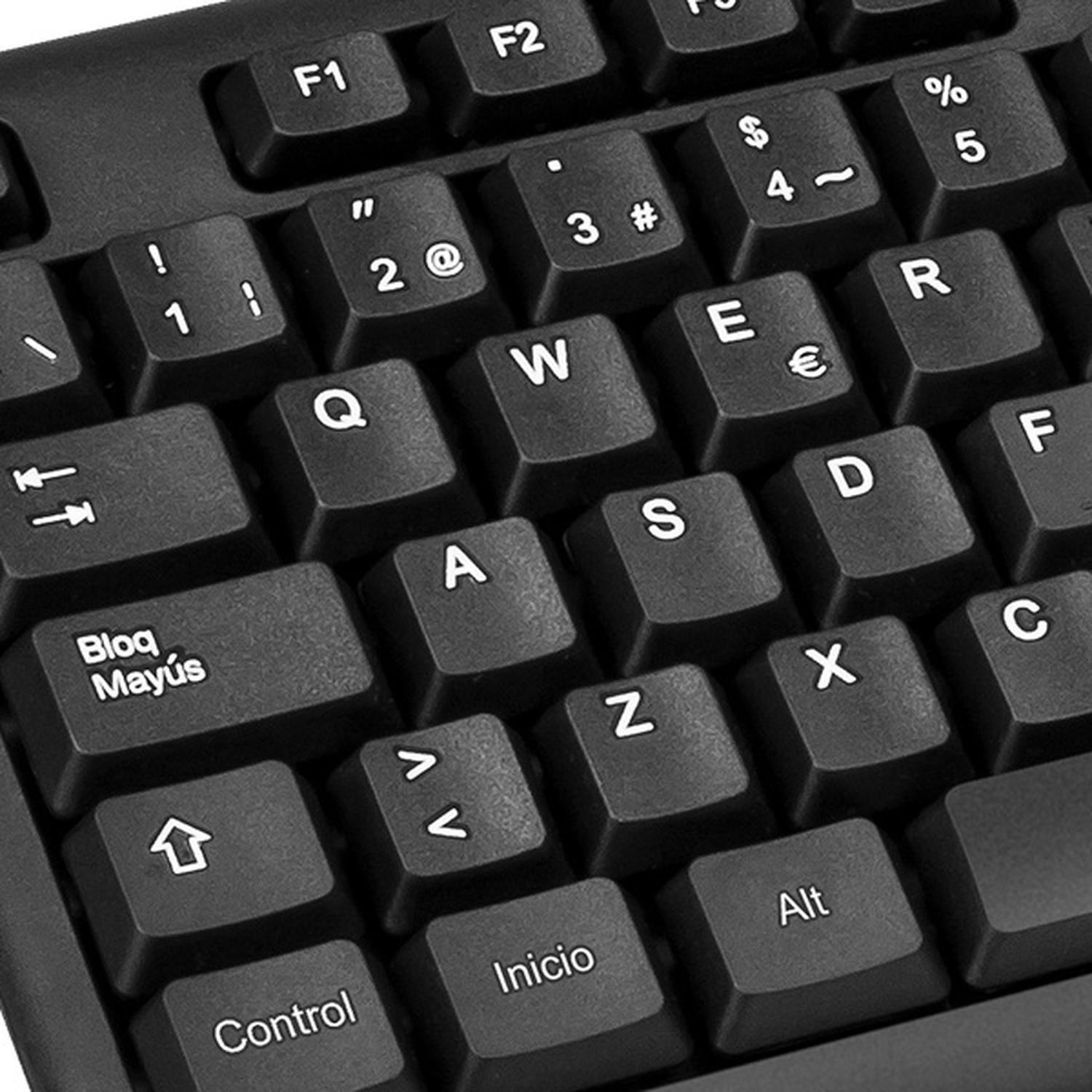 Teclado XTK-092S USB QWERTY Español Negro-3