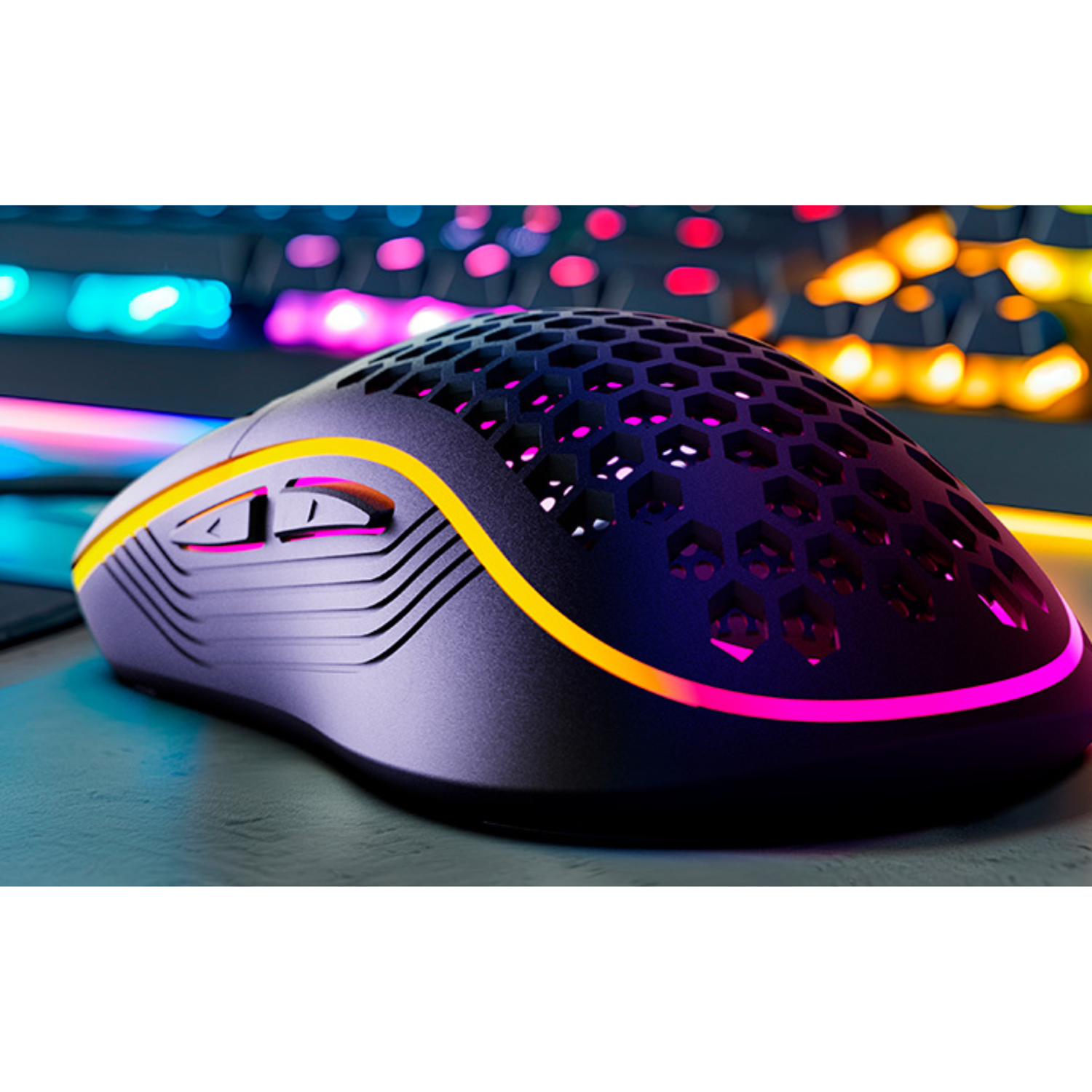 Mouse Gamer Lightbuzz 7 Botones RGB con Cable Negro-6
