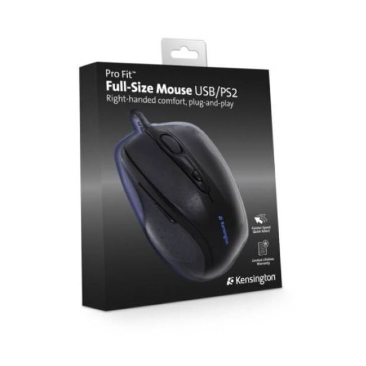 Mouse Kensington Pro Fit con Cable USB Ergonómico Negro-2