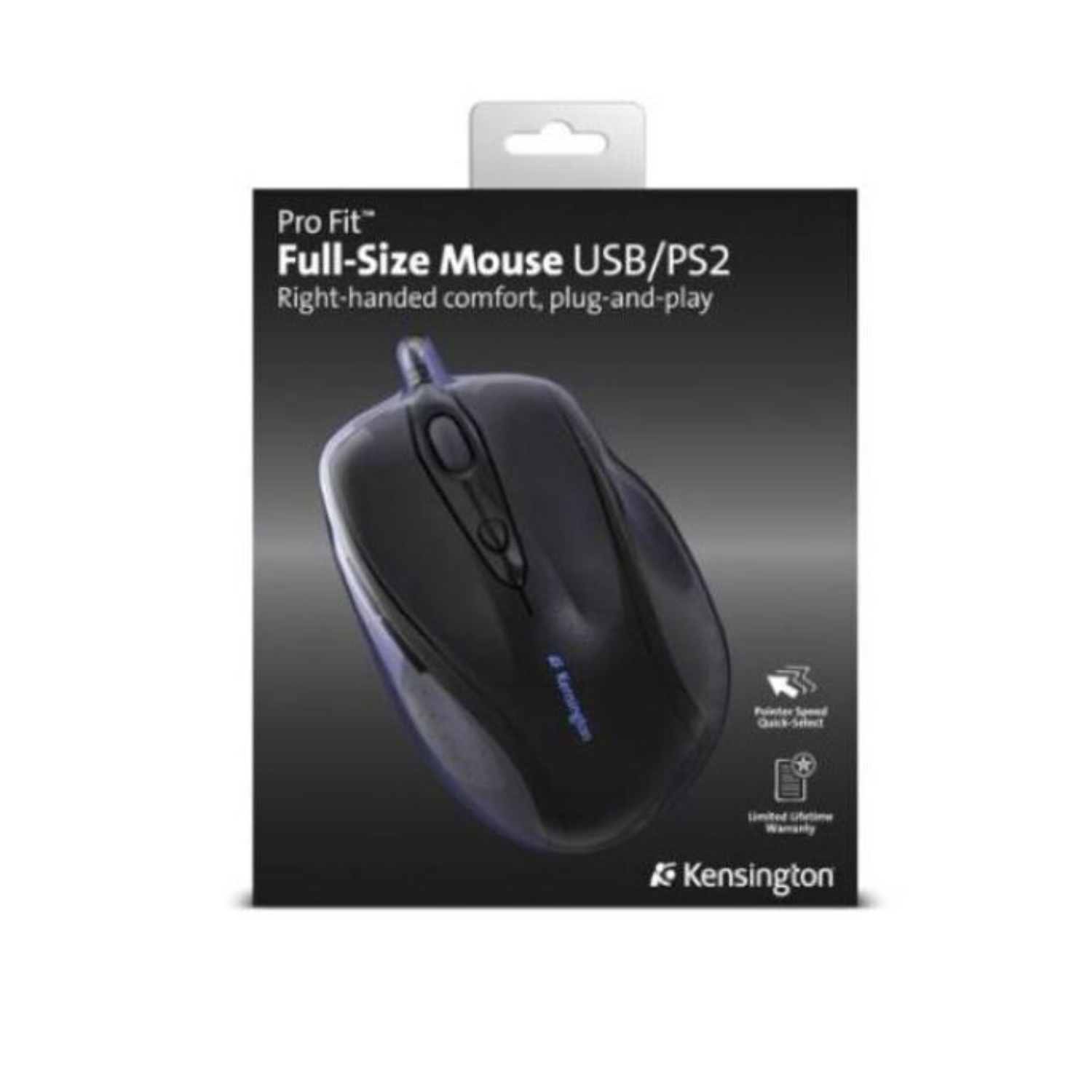 Mouse Kensington Pro Fit con Cable USB Ergonómico Negro-3