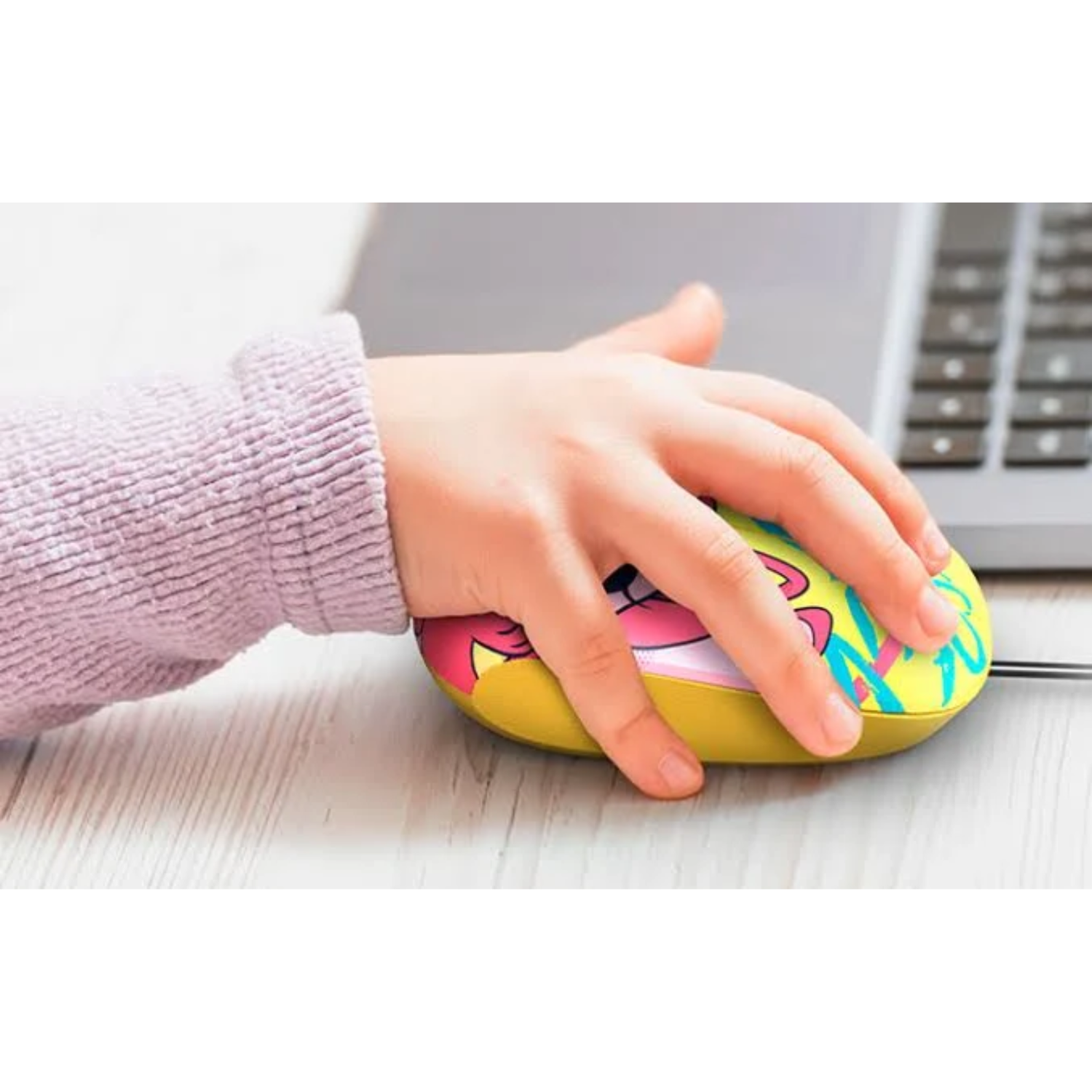 Mouse con Cable Edición Stitch Amarillo-3