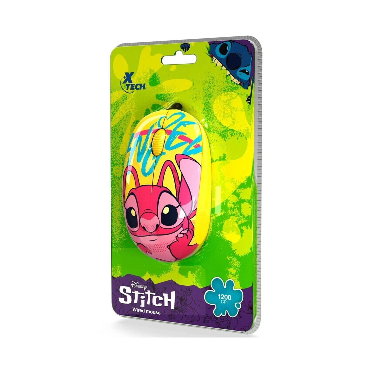 Mouse con Cable Edición Stitch Amarillo-5