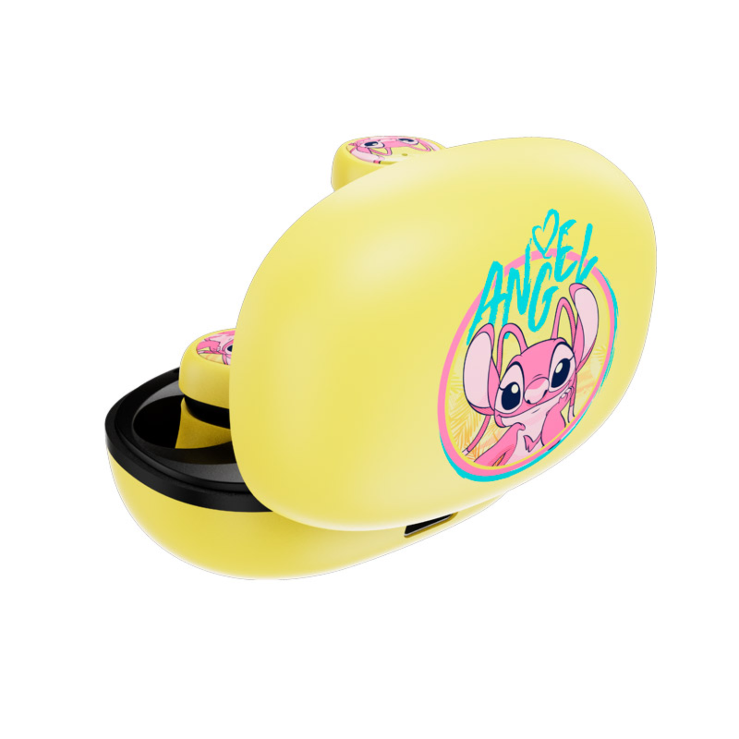 Audífonos TWS Stitch Inalámbricos con Estuche Carga Amarillo-2