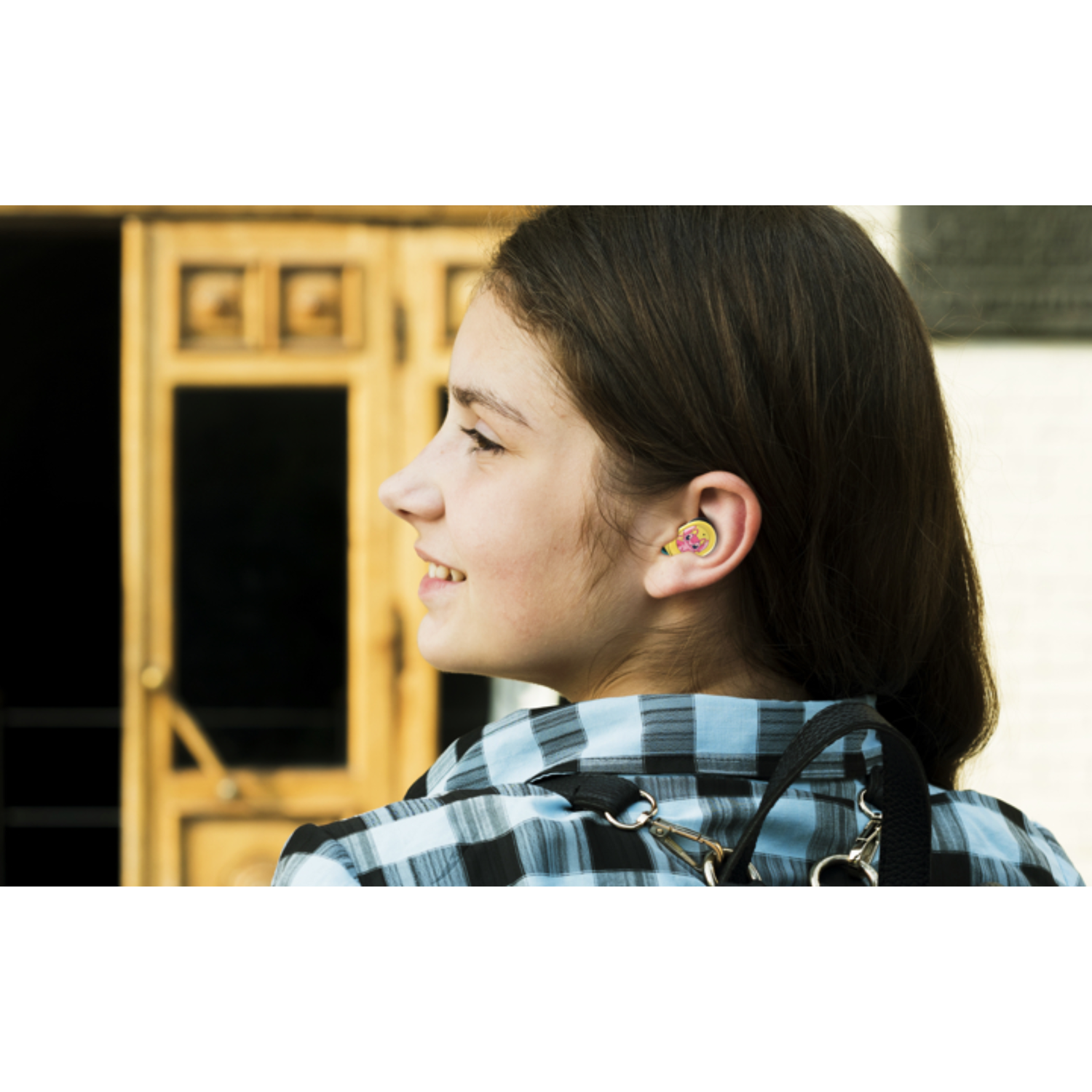 Audífonos TWS Stitch Inalámbricos con Estuche Carga Amarillo-4