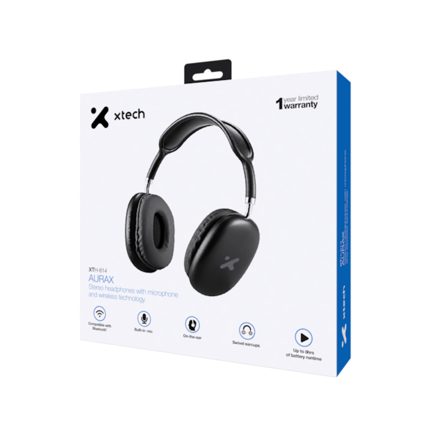 Audífonos Inalámbricos con Micrófono Aurax Negro-4