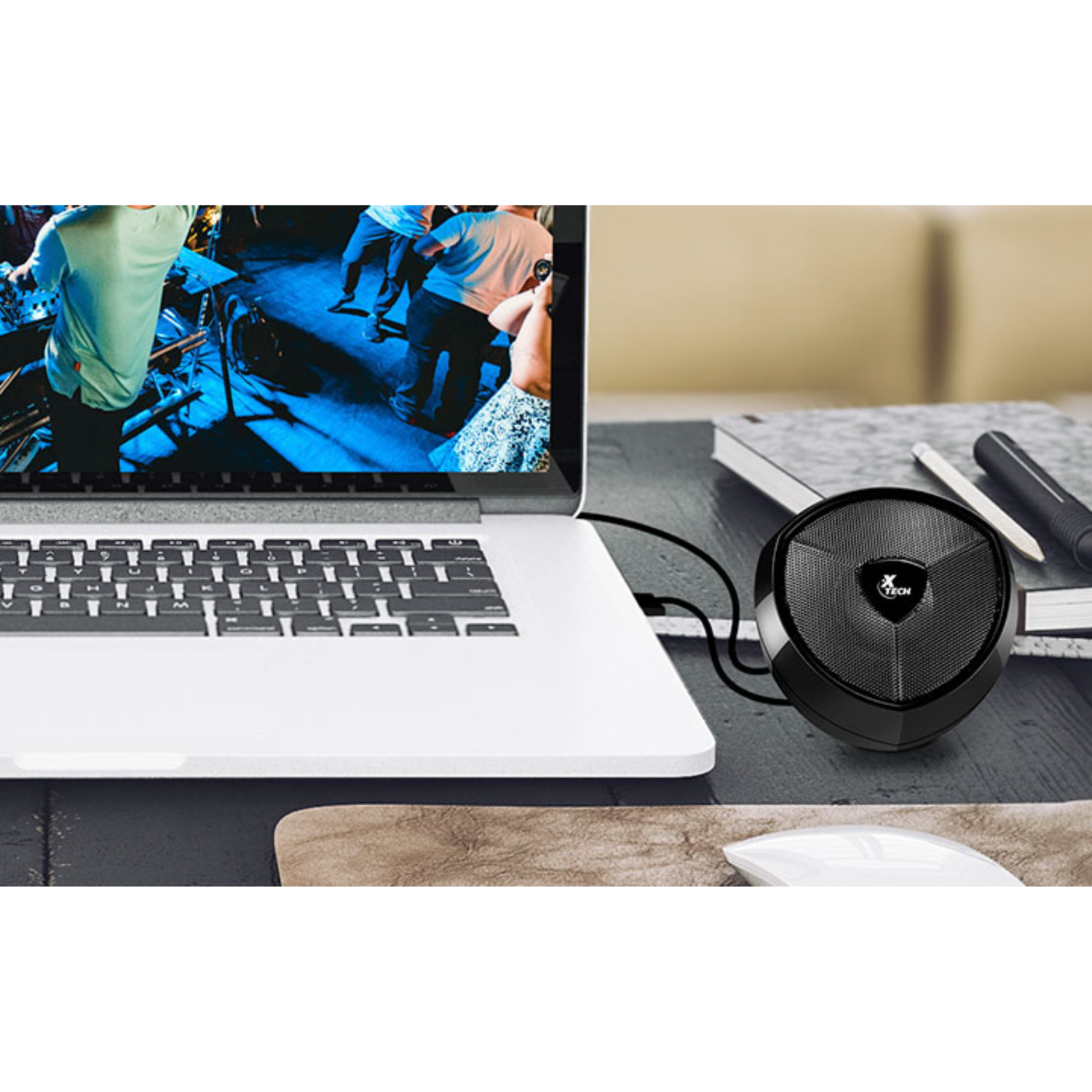 Altavoz Negro Alámbrico Xtech XTS-111-2