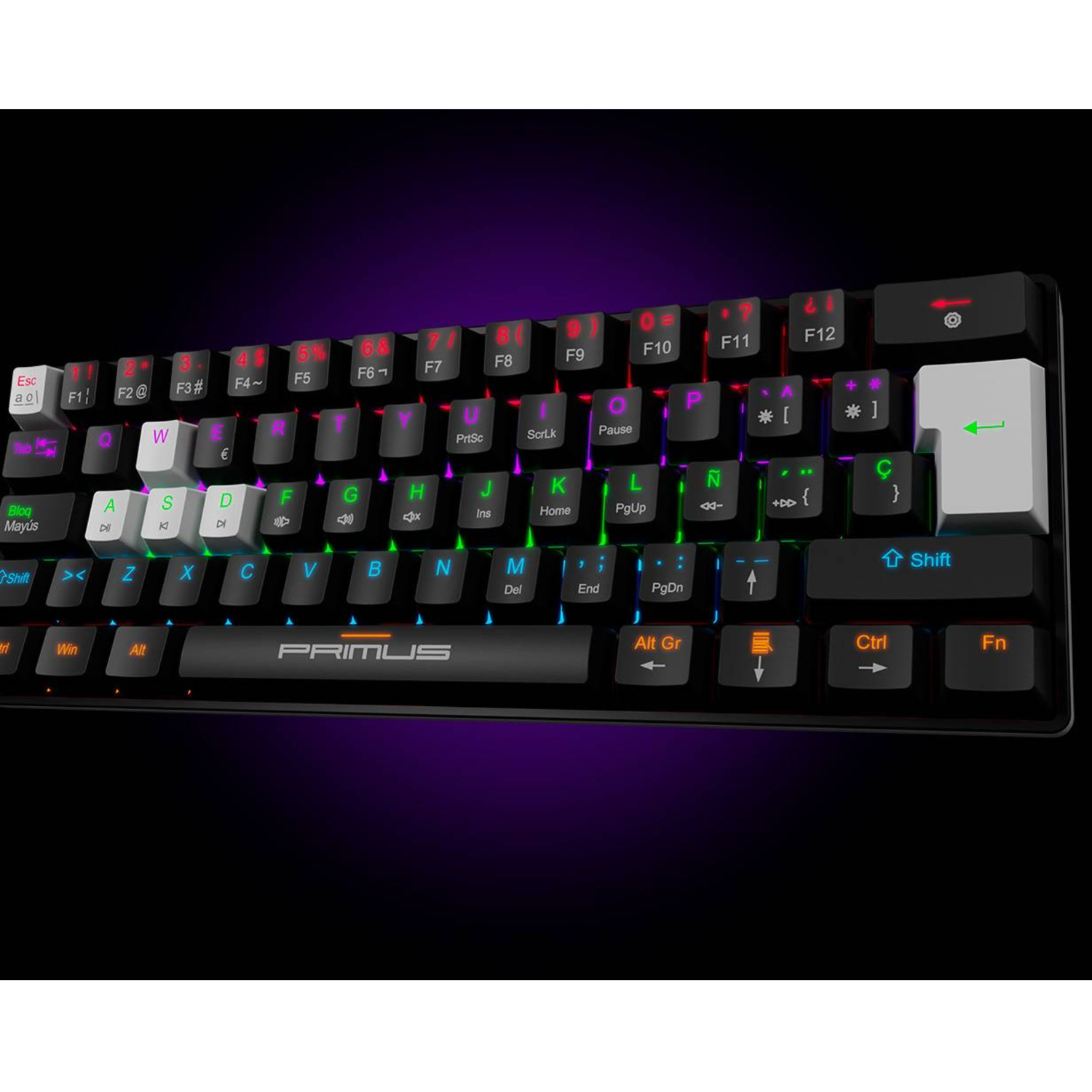 Teclado Mecánico Primus Ballista61T 61 Teclas RGB Negro-4
