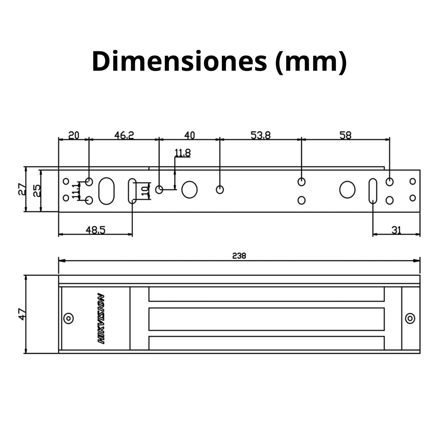 Cerradura Electromagnética Hikvision DS-K4H258S 280 kg-2