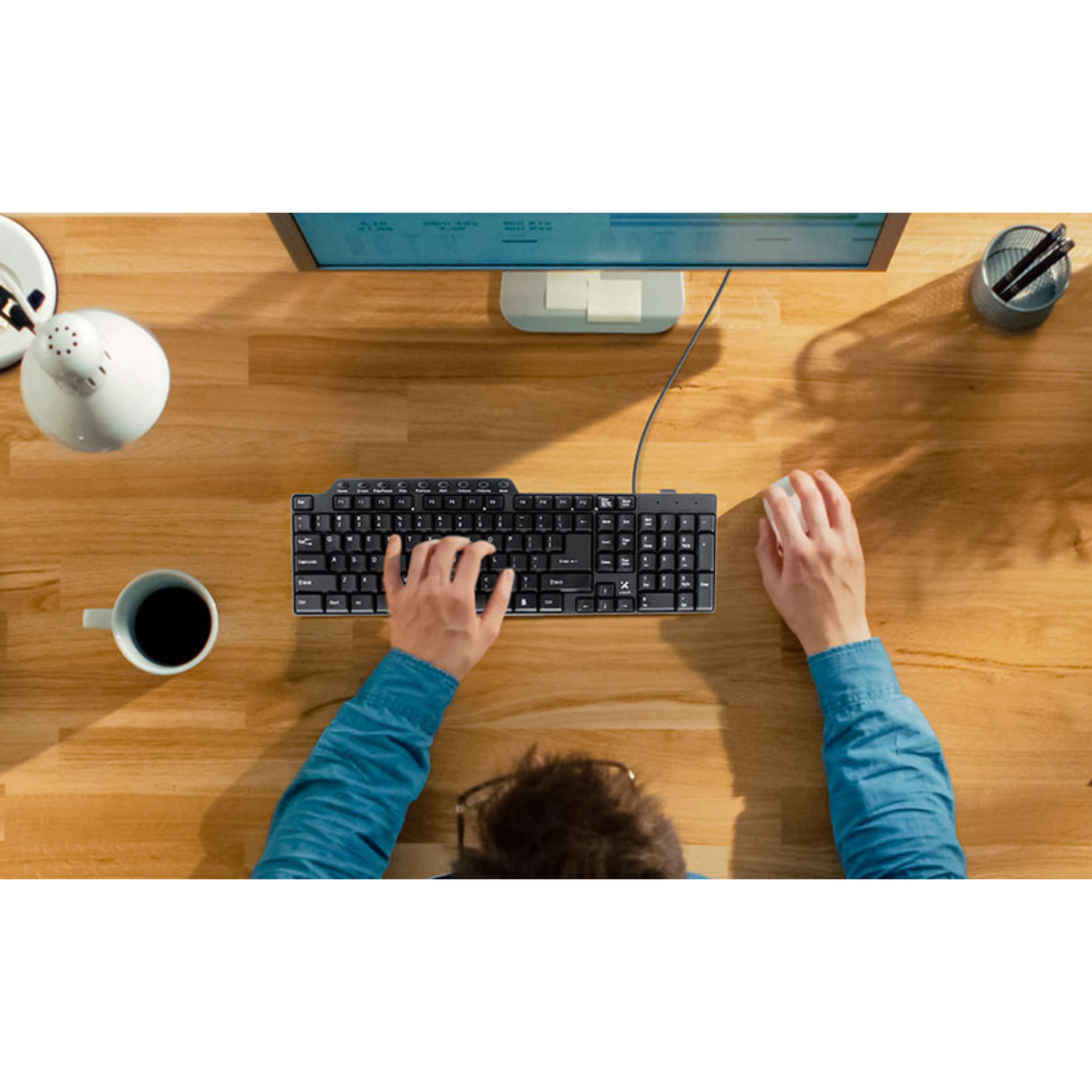 Teclado Multimedia USB XTK-160S Español Negro-1