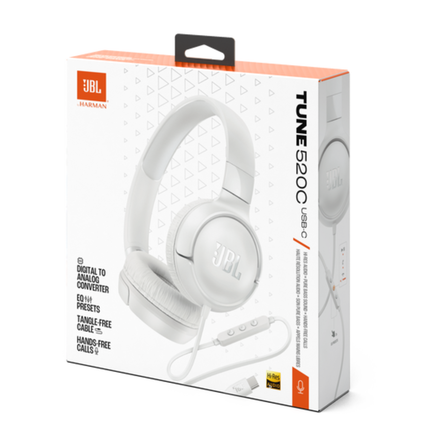 Audífonos JBL Tune 520C con Cable USB-C Blanco-7