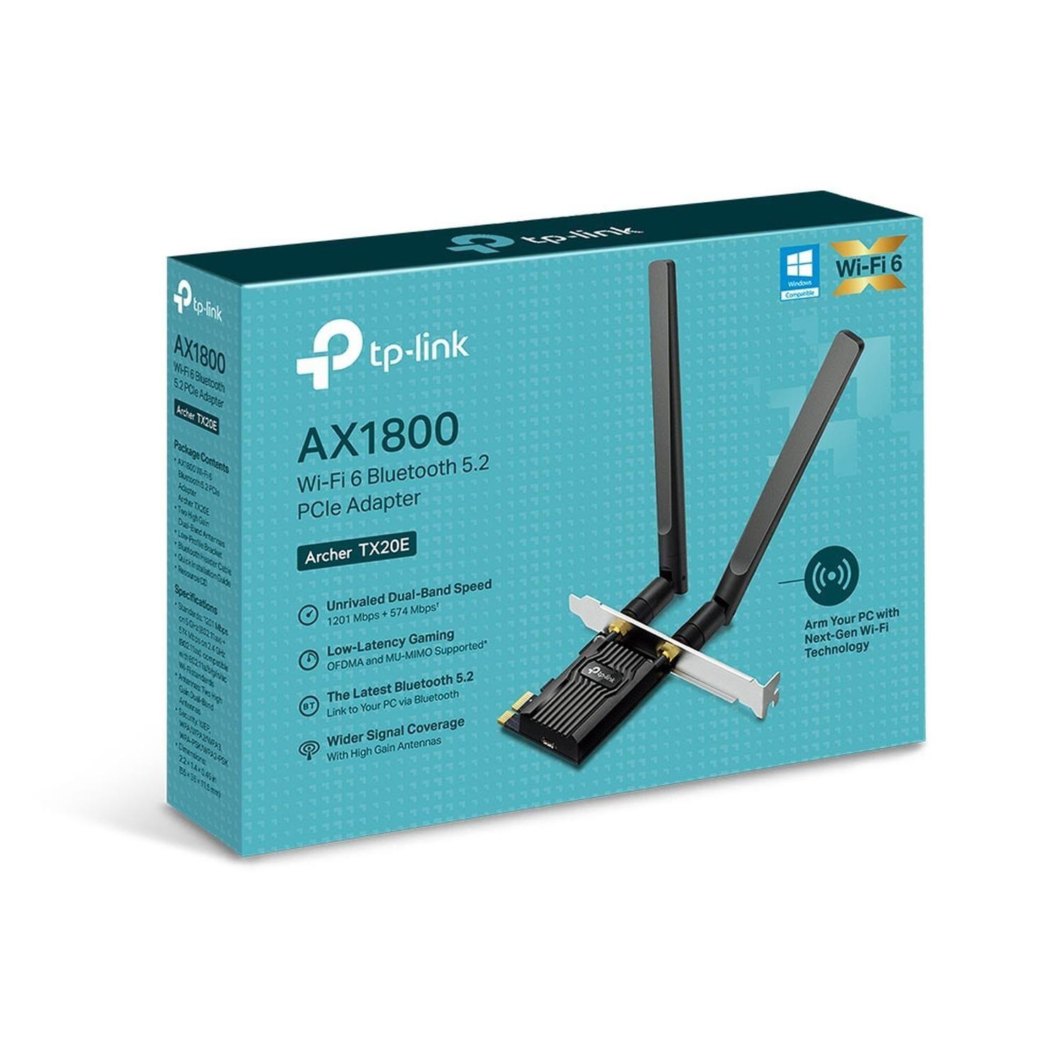 Adaptador PCIe WiFi6 AX1800 Bluetooth 5 TP-LINK-1