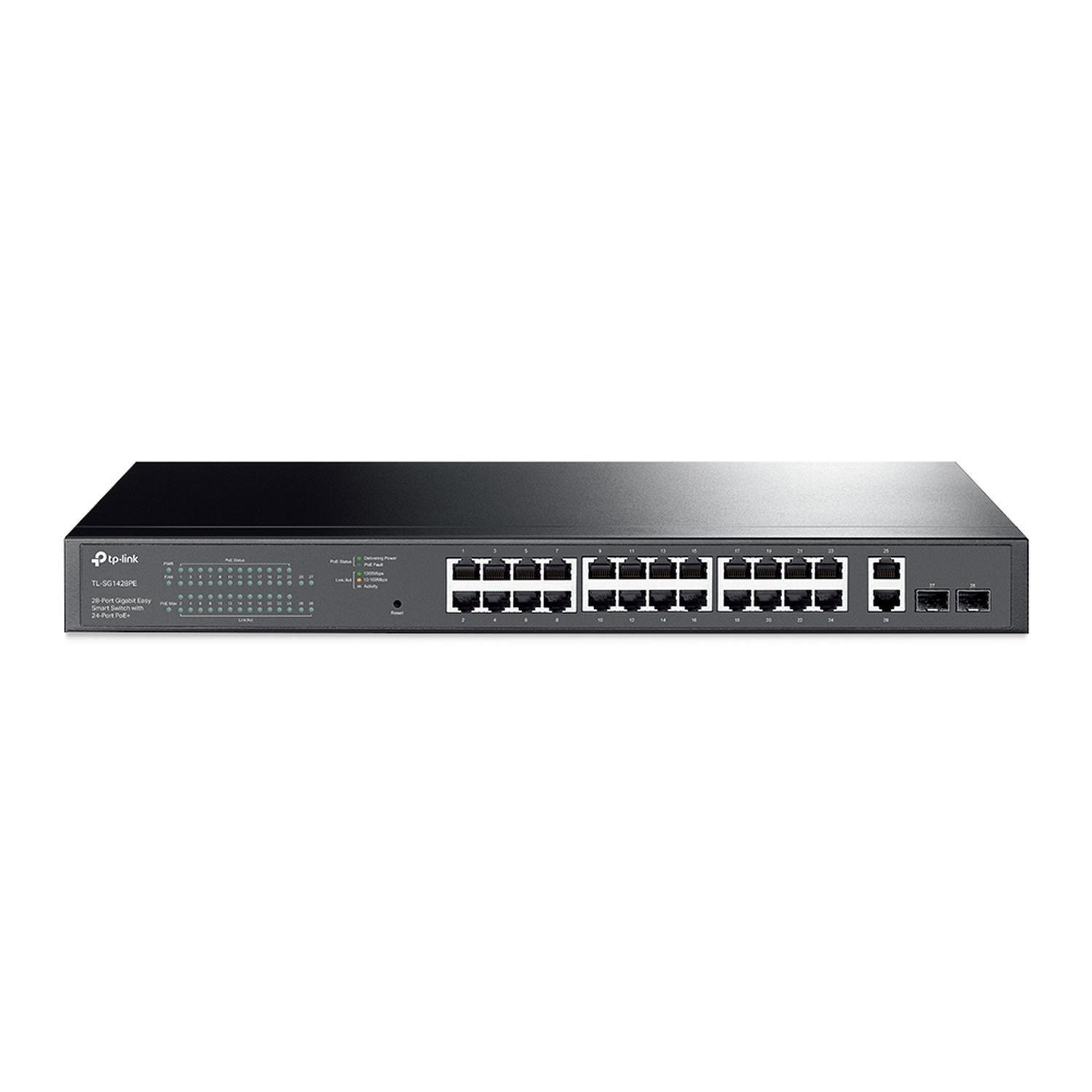 Switch TP-Link TL-SG1428PE 24 puertos Gigabit 56Gbps SFP PoE 250W-0