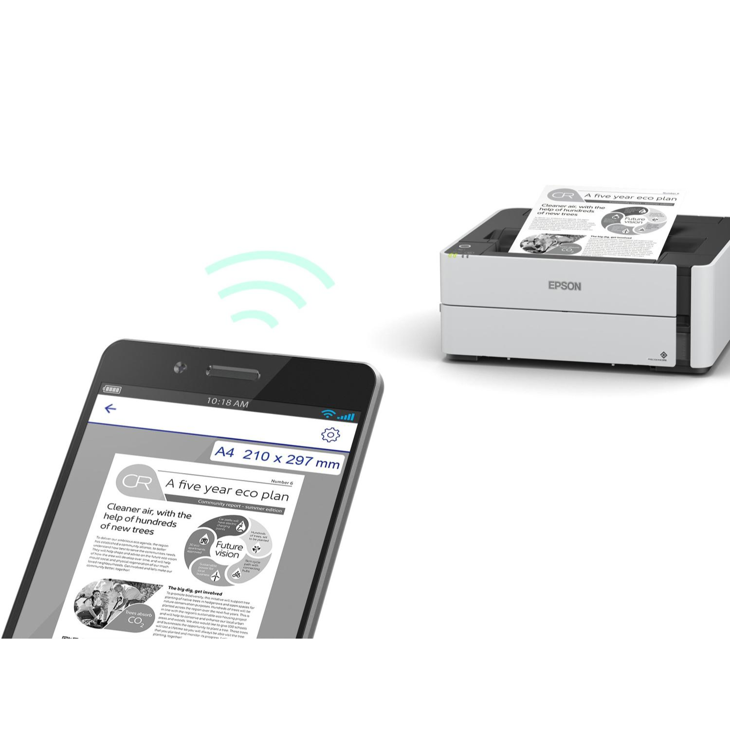 Impresora Monocromática Epson EcoTank M1180 WiFi-4