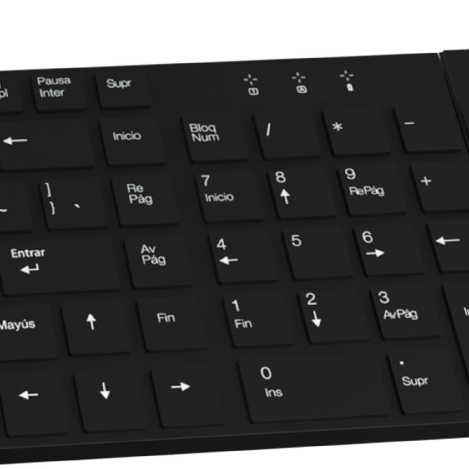Kit Teclado y Mouse Revolution RF inalámbrico QWERTY Negro-2