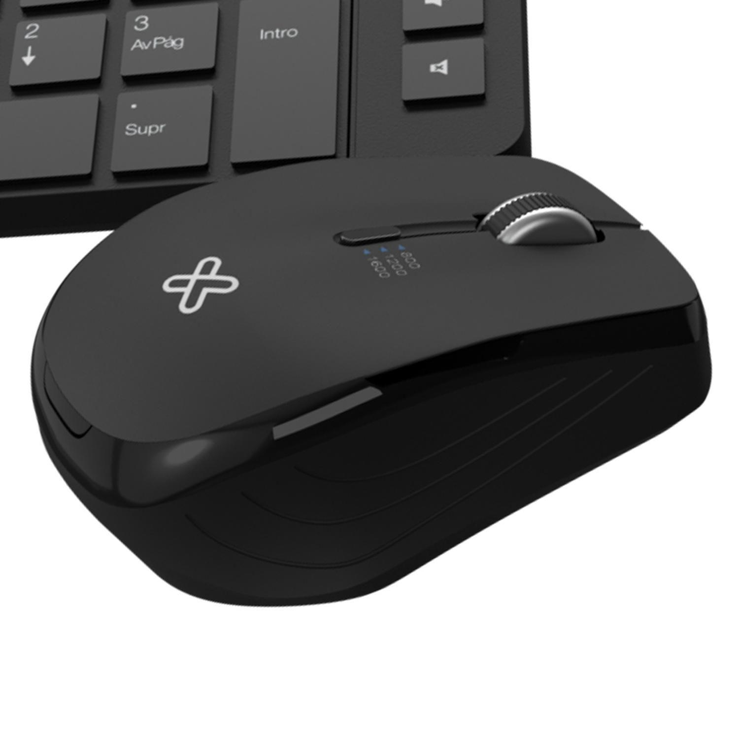 Kit Teclado y Mouse Revolution RF inalámbrico QWERTY Negro-4