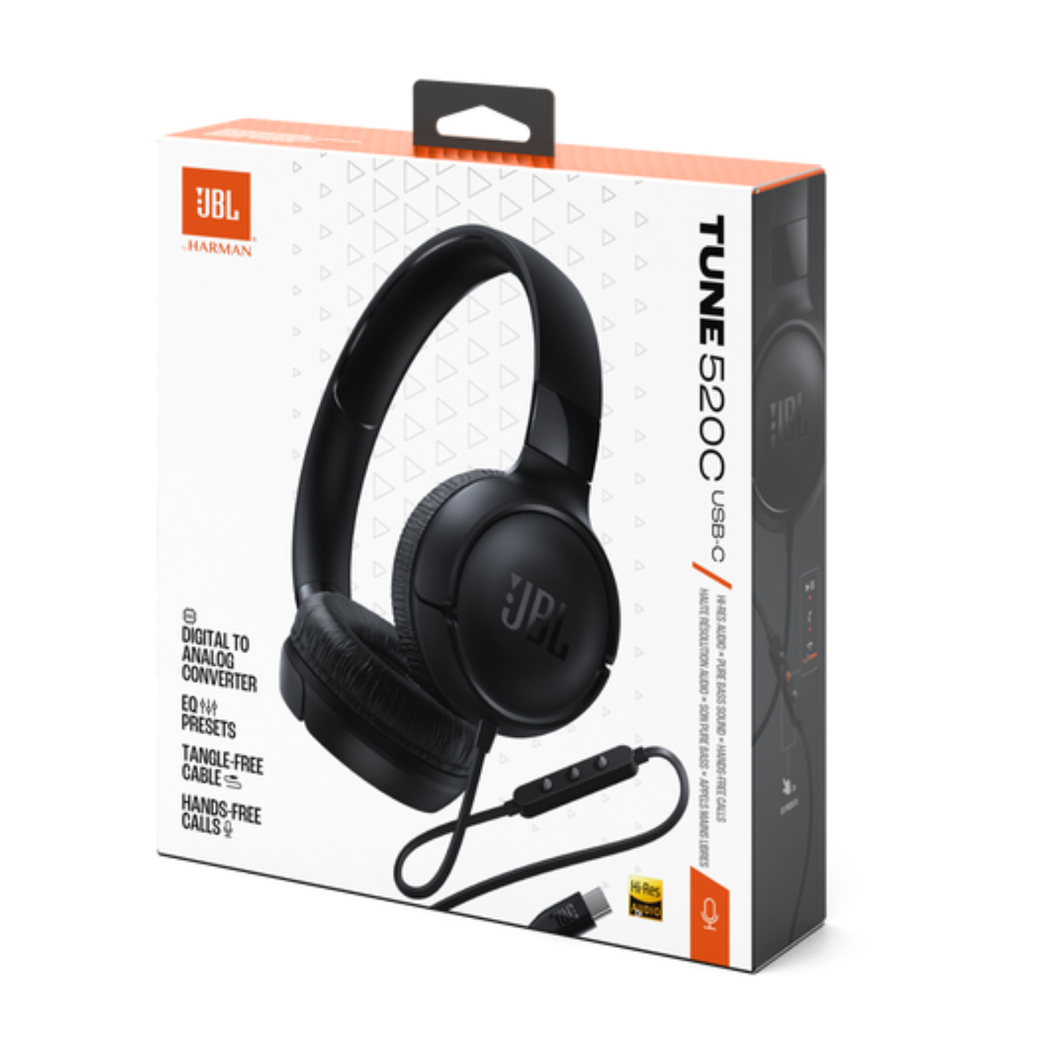 Audífonos JBL Tune 520C con Cable USB-C Negro-7