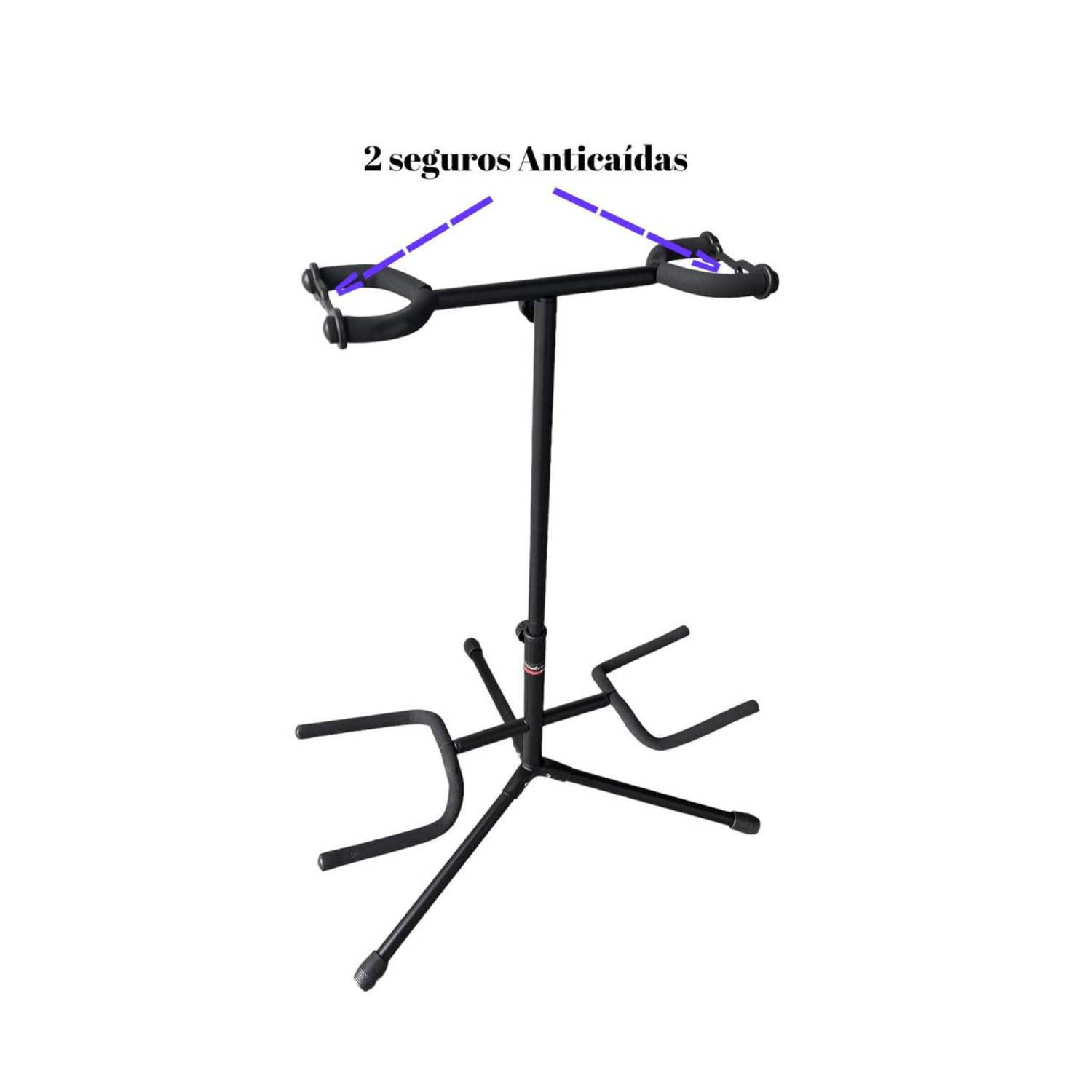 Soporte Doble para Guitarra Hamilton Negro-2