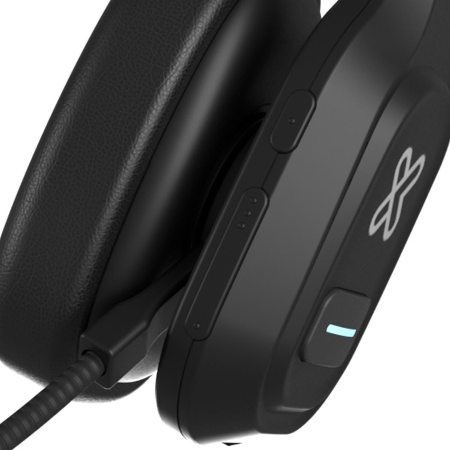 Audífonos VoxCom Inalámbrico y alámbrico Diadema Negro-3