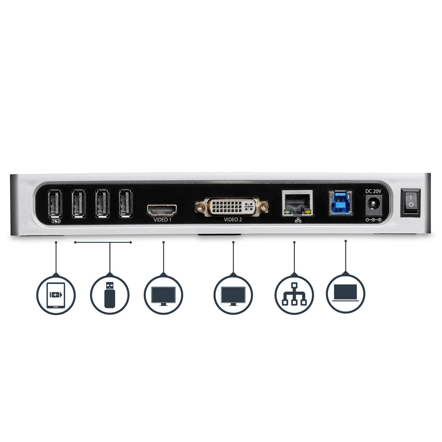 Docking Station StarTech DK30ADD USB 3.0 Dual Monitor-4