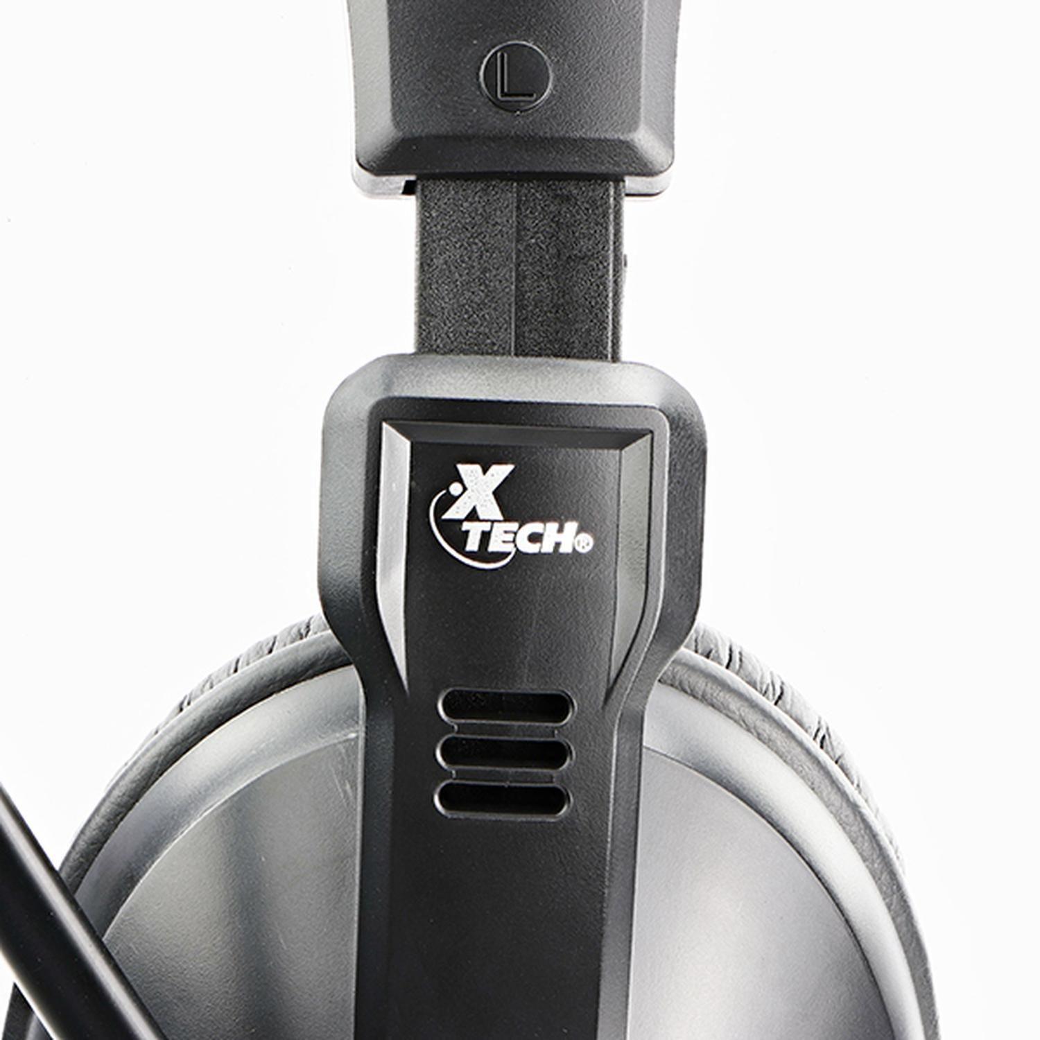 Audífonos Diadema Gamer Xtech XTH-500 Alámbrico Negro, Rojo-2