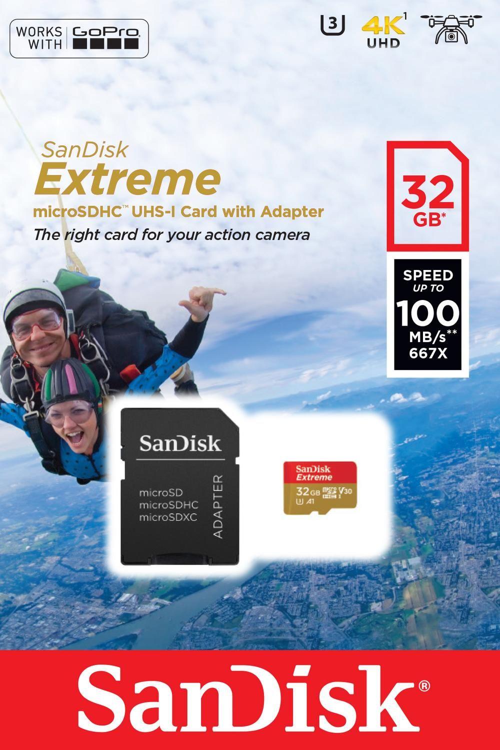 Memoria Flash Extreme 32 GB MicroSDHC UHS-I Clase 10-2