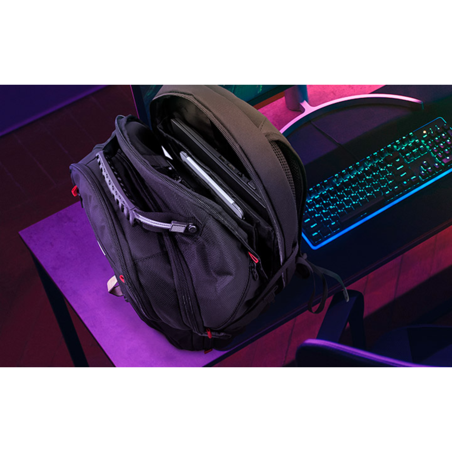 Mochila Gamer Battlestash Notebook 17" Negro-3
