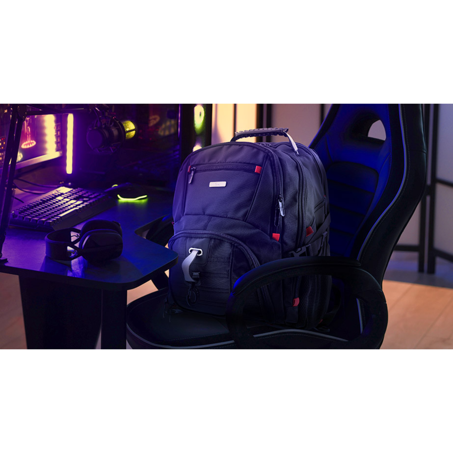 Mochila Gamer Battlestash Notebook 17" Negro-6