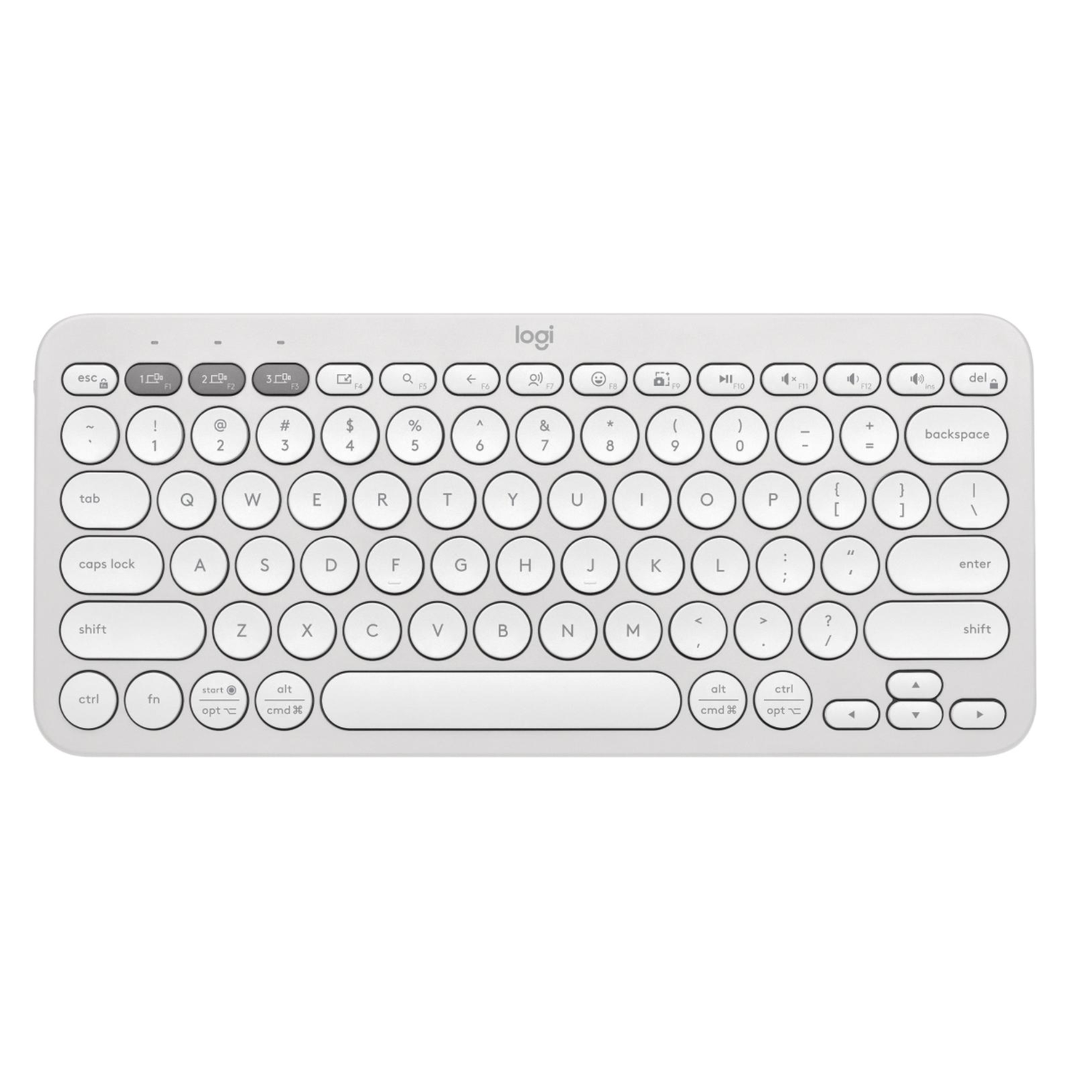 Teclado Logitech Pebble Keys 2 K380s RF Inalámbrico Blanco-0