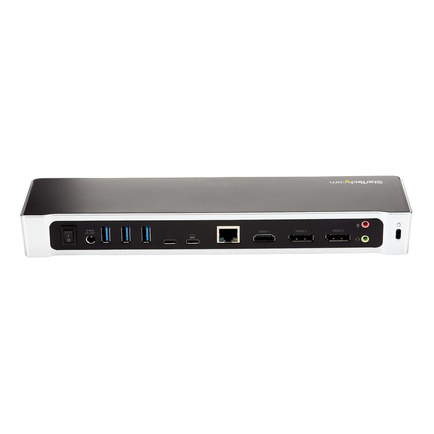 Docking Station USB-C StarTech Triple 4K PD 100W HDMI DP-2