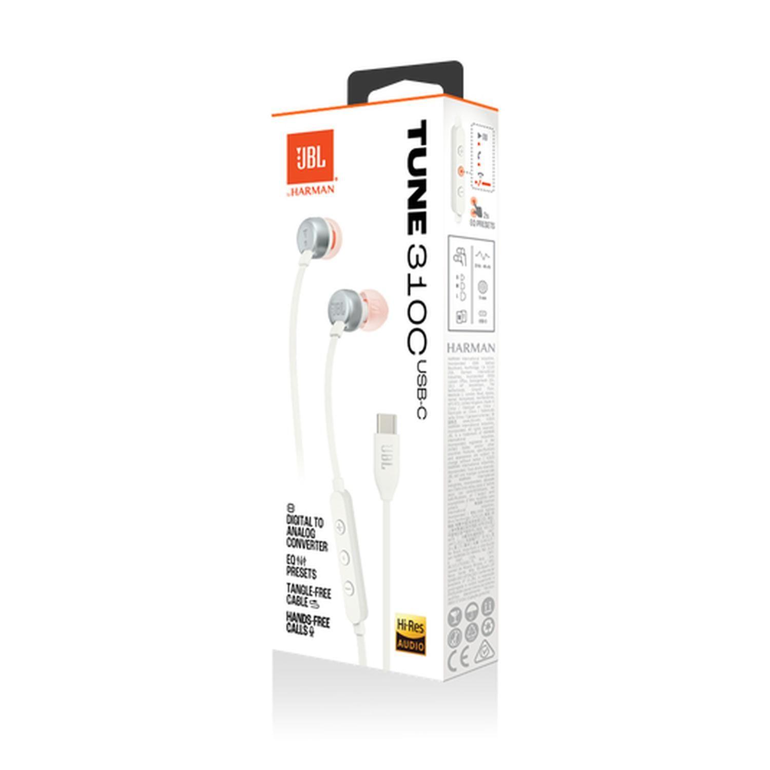 Audífonos JBL Tune 310C USB-C Pure Bass Blanco-7