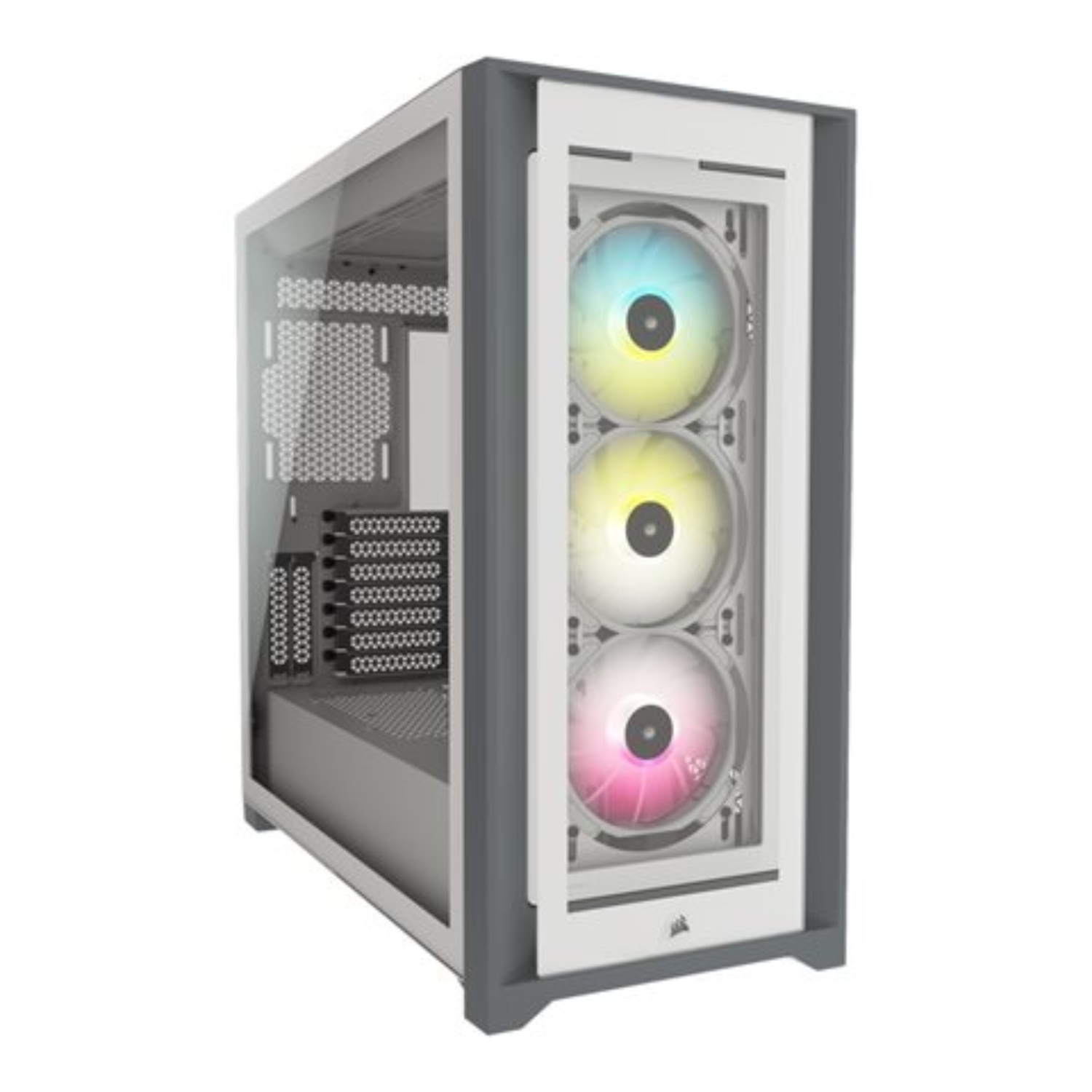 Gabinete Corsair iCUE 5000X RGB Midi Tower Blanco-0