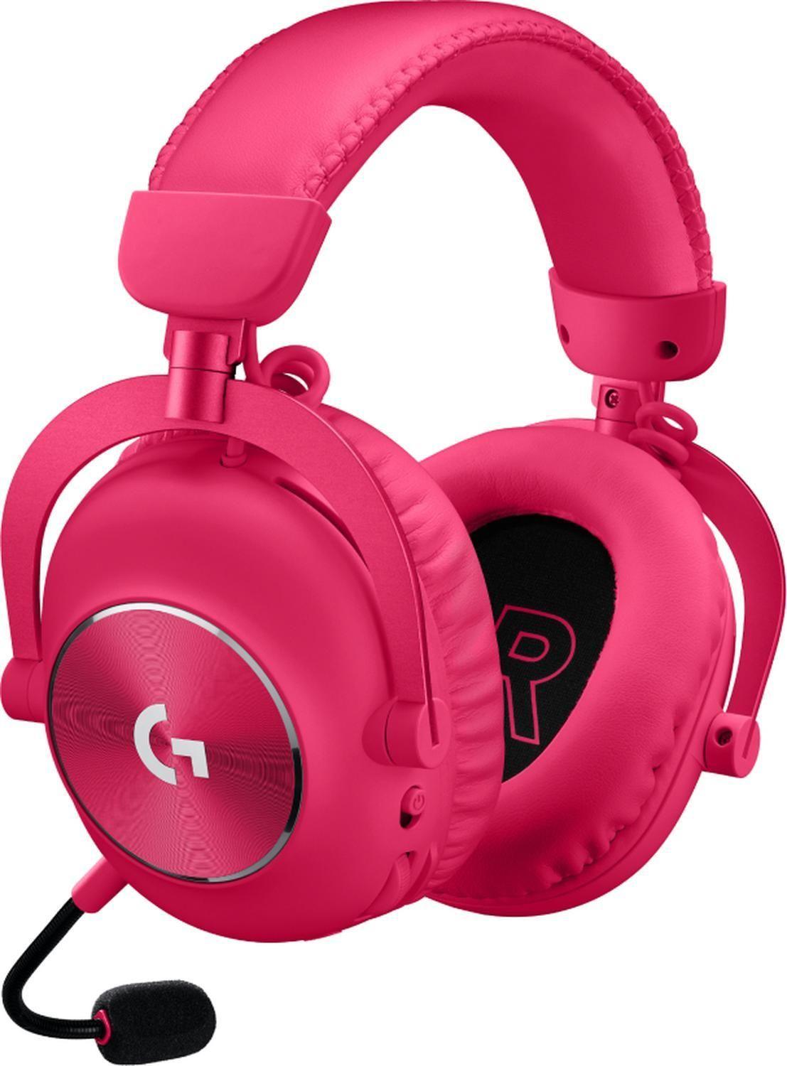 Audífonos Gamer Logitech Pro x 2 Lightspeed Inalámbrico Rosa-2