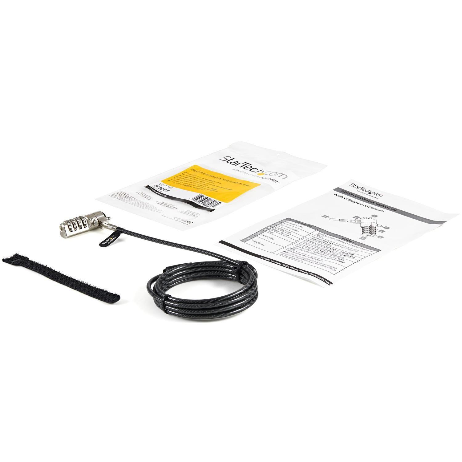 Cable de Seguridad 2m para Notebook Monitor Negro-3