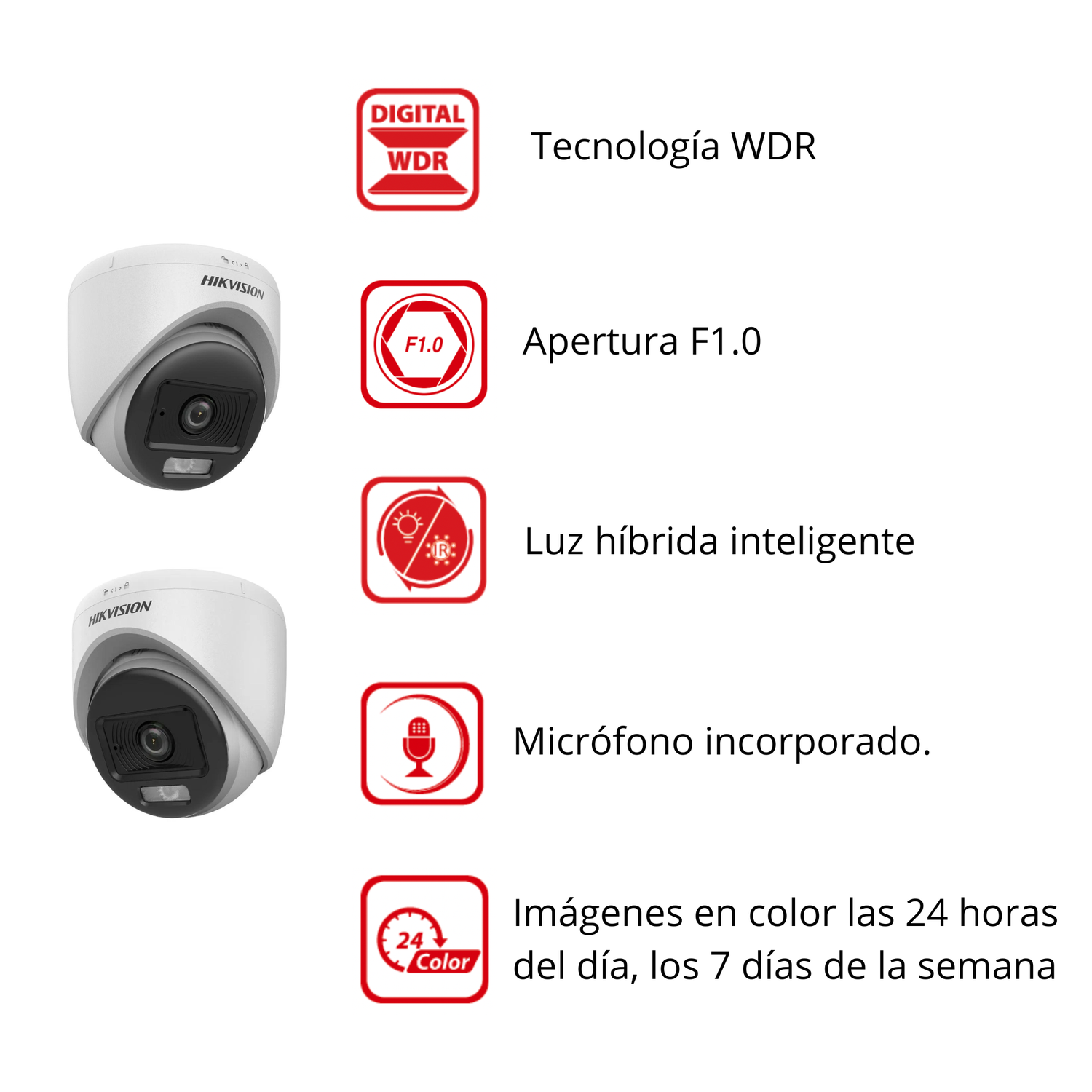 Cámara De Seguridad Domo 1080p Dual Light ColorVu 2.8mm Audio IR Techo-3