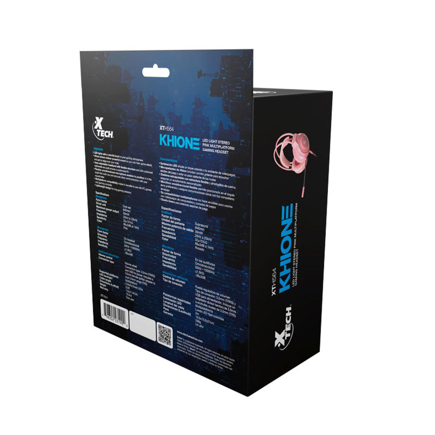 Audífonos Diadema Gamer Xtech XTH-564 Alámbrico Rosa-6