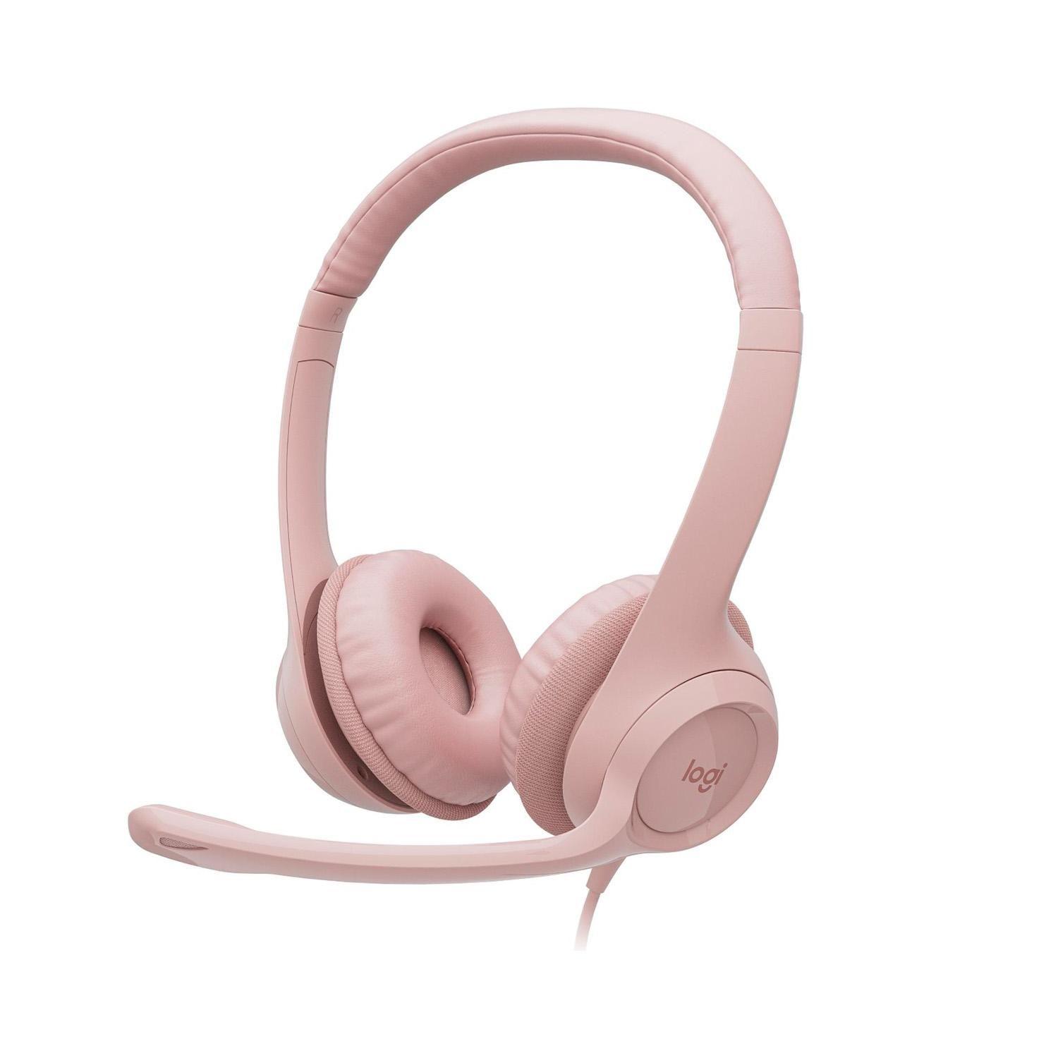 Audífonos Teletrabajo/Call Center Logitech H390 Rosa-0