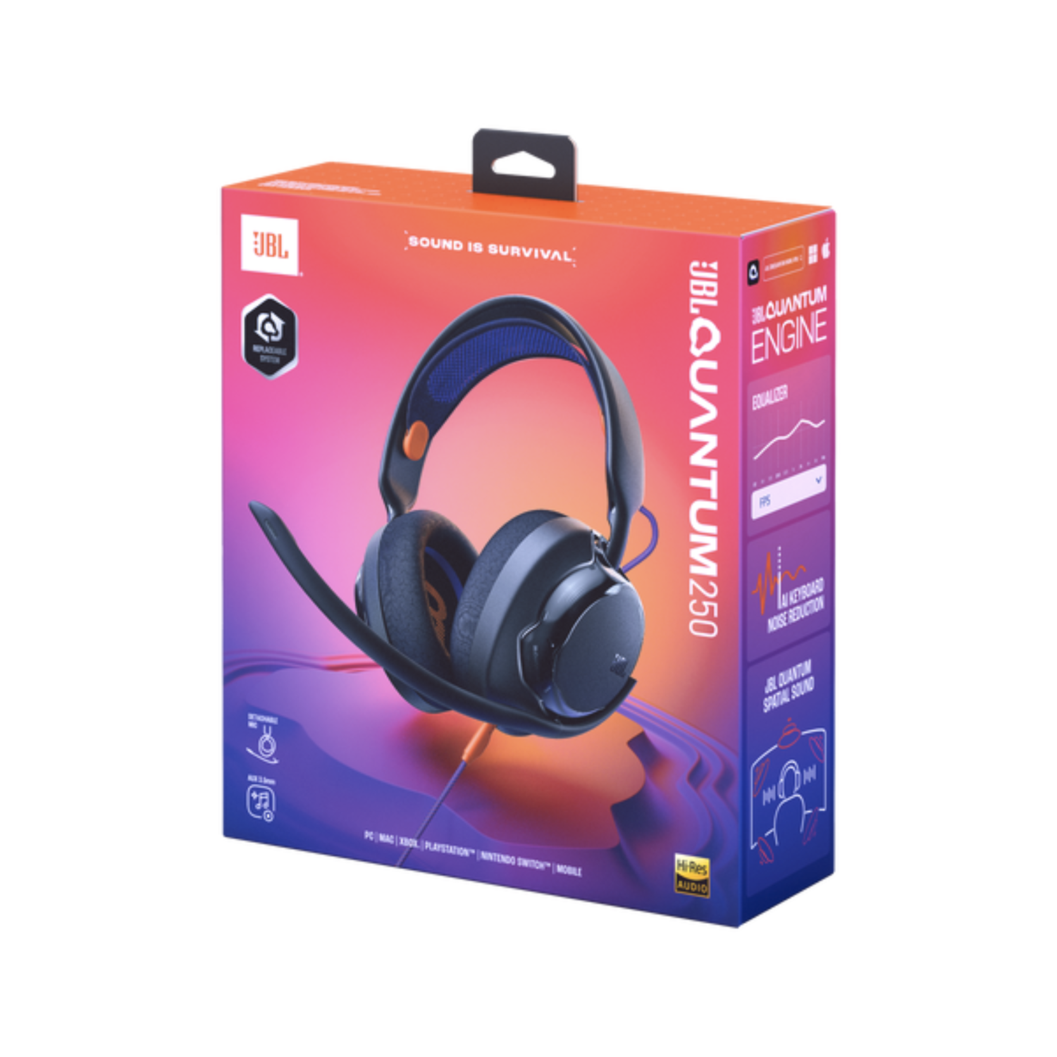 Audifonos JBL Quantum 250 Gaming Over Ear Negro-5
