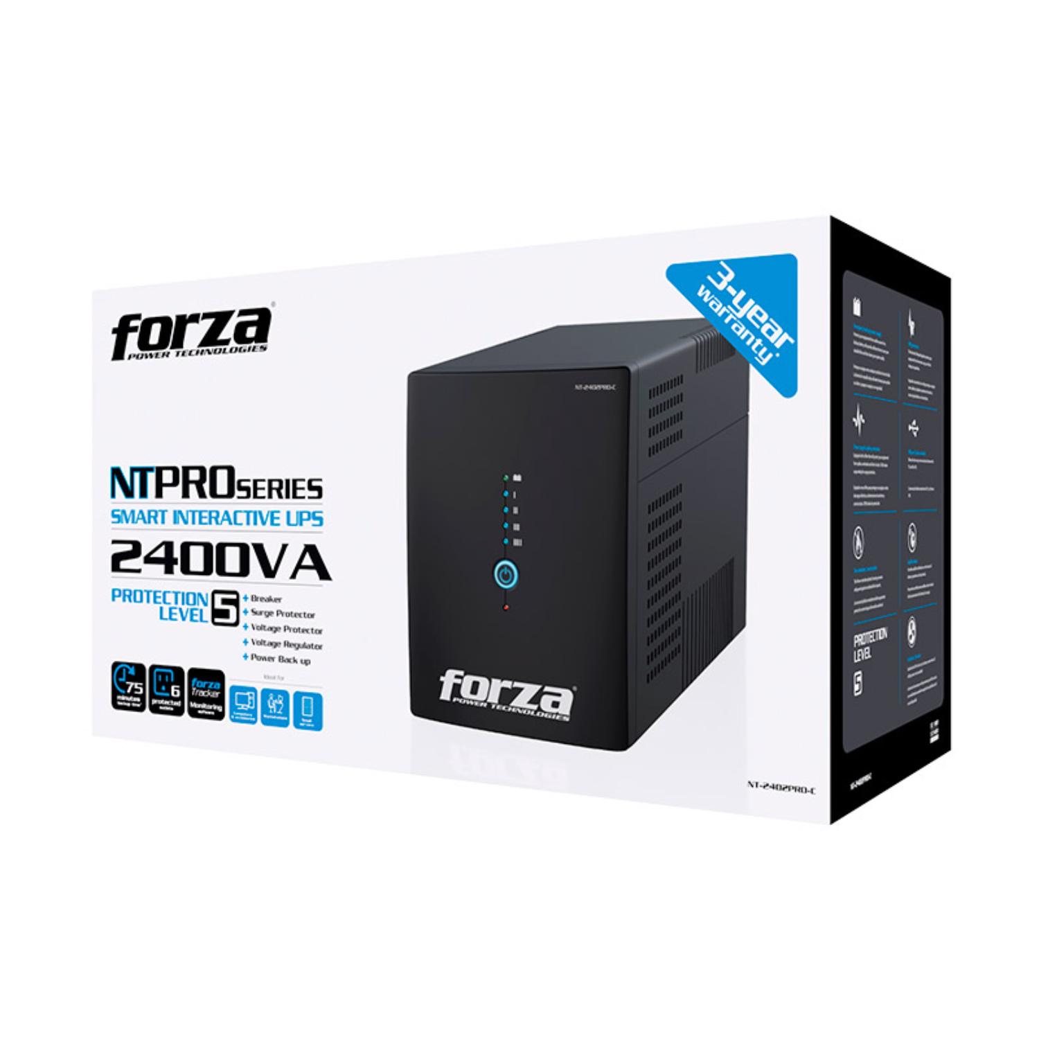 UPS Forza 2400VA 1200W AVR 6 Tomas Protección Total-3
