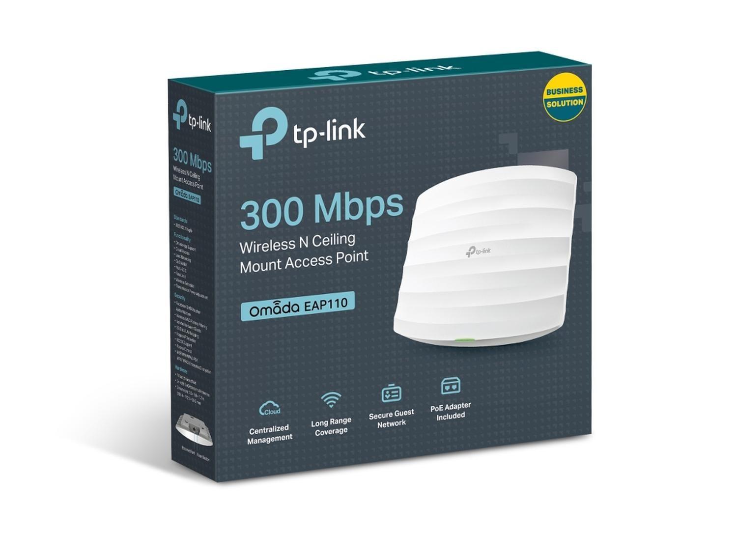 Punto de Acceso Inalámbrico TP-Link EAP110 300 Mbit/s PoE-4