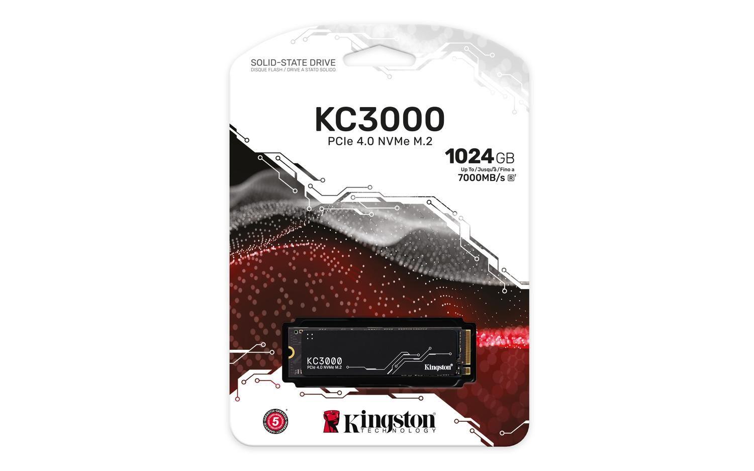 Disco Estado Sólido Interno Kingston KC3000 1,02TB M.2-3