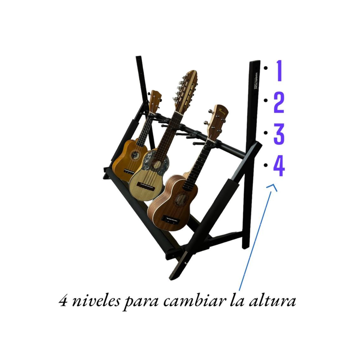 Rack para Guitarra 5 Lugares Hamilton Negro-4