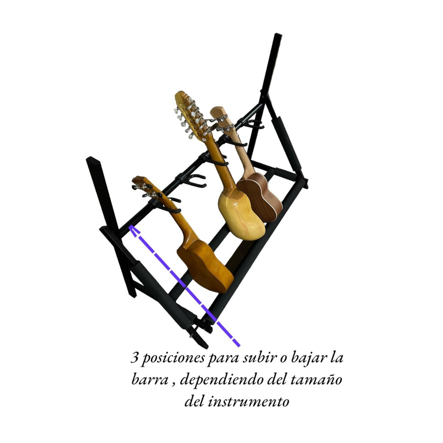 Rack para Guitarra 5 Lugares Hamilton Negro-5