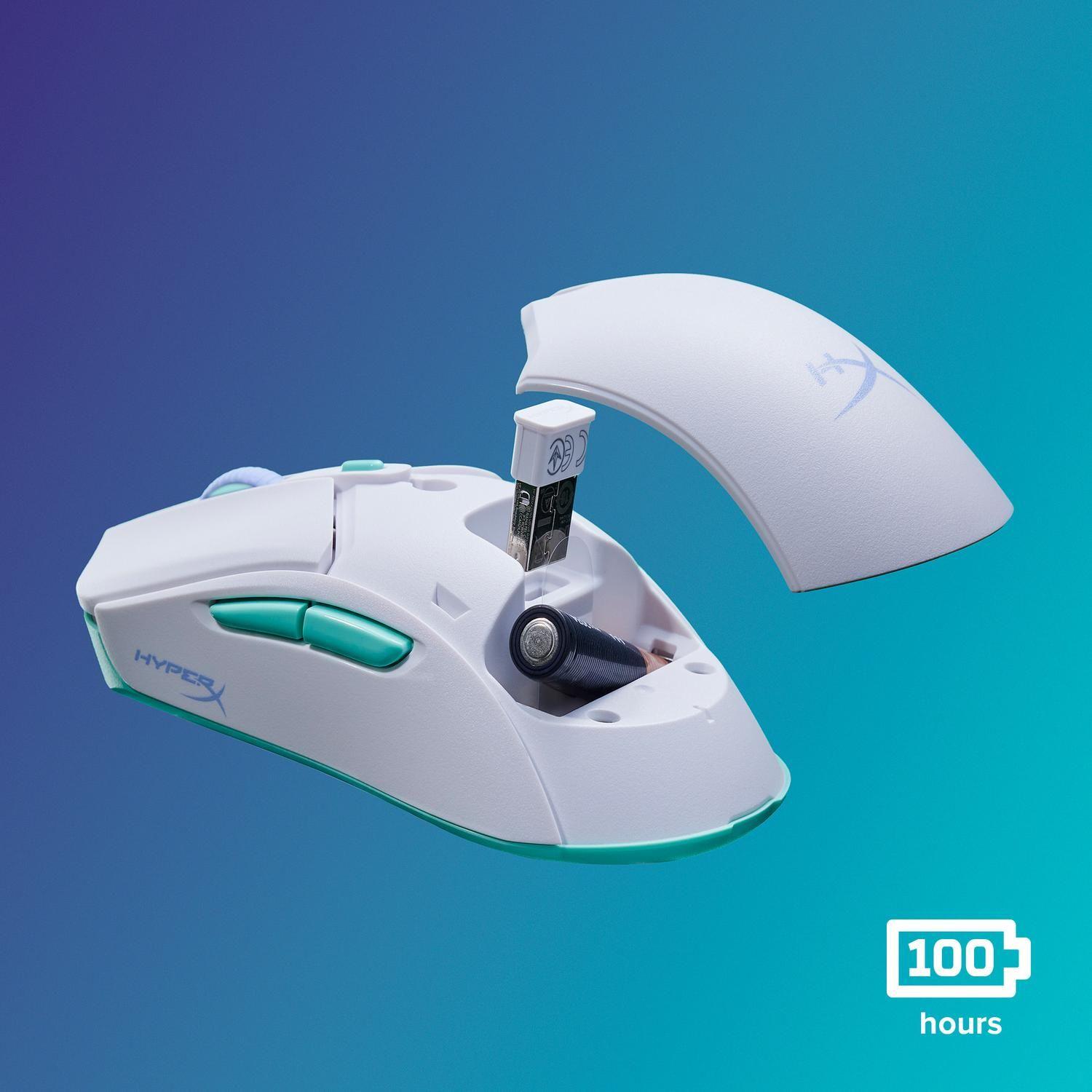 Mouse Gaming HyperX Pulsefire Haste 2 Core inalámbricos Blanco-3