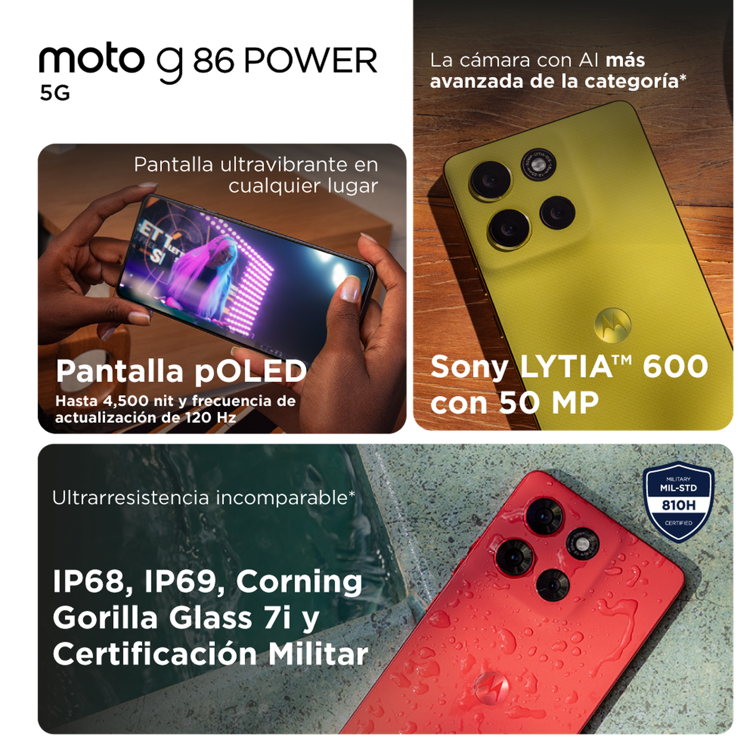 Smartphone Moto G86 5G 256GB 8GB 6.6" Cherry-7
