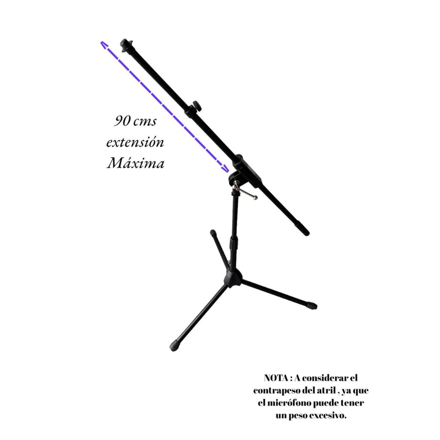 Soporte para Micrófono Hamilton KB103M Boom Negro-4