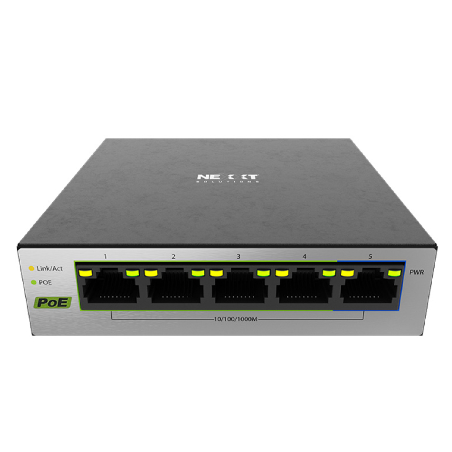 Switch de escritorio Nexxt Solutions 5 puertos NSW-V501P PoE-0