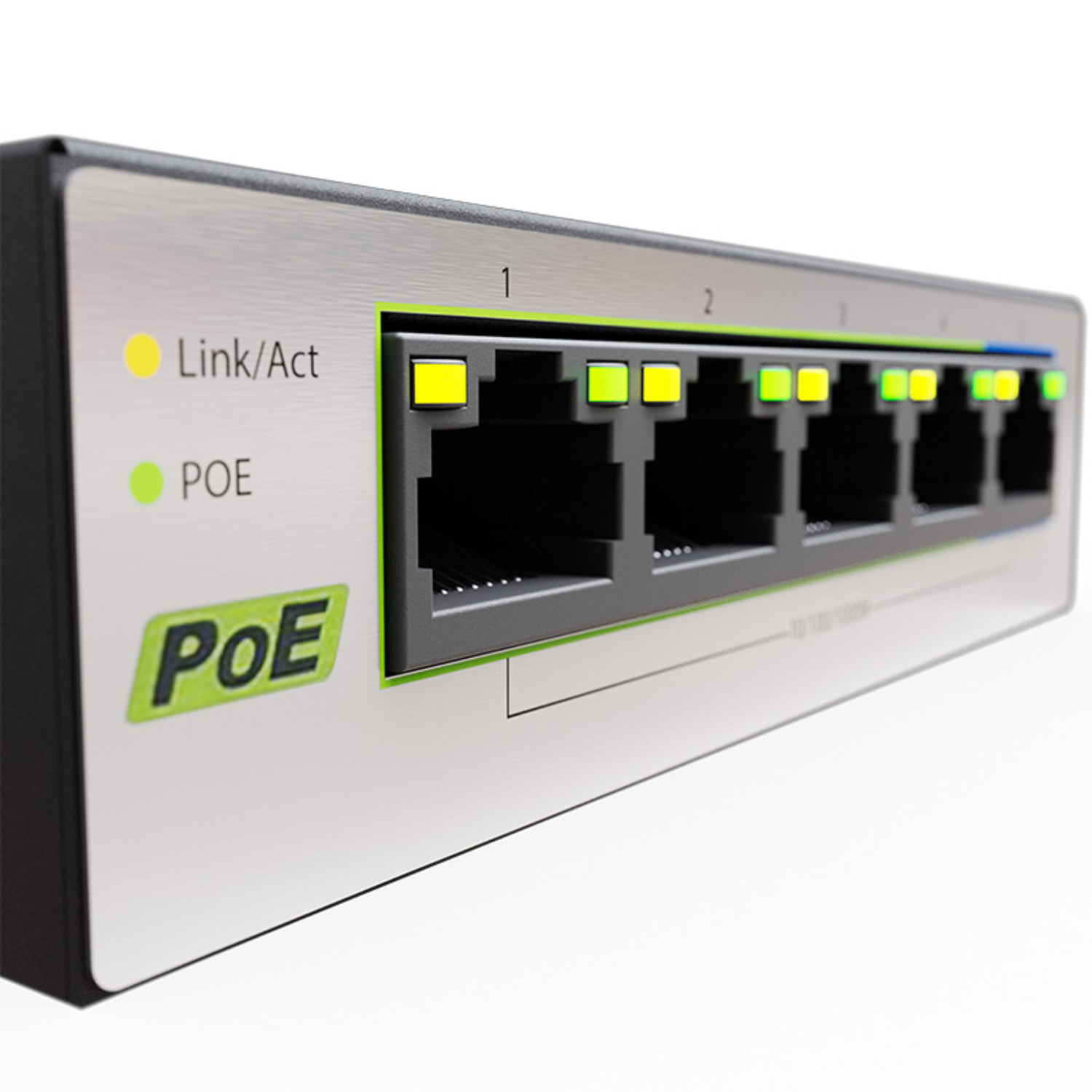 Switch de escritorio Nexxt Solutions 5 puertos NSW-V501P PoE-3